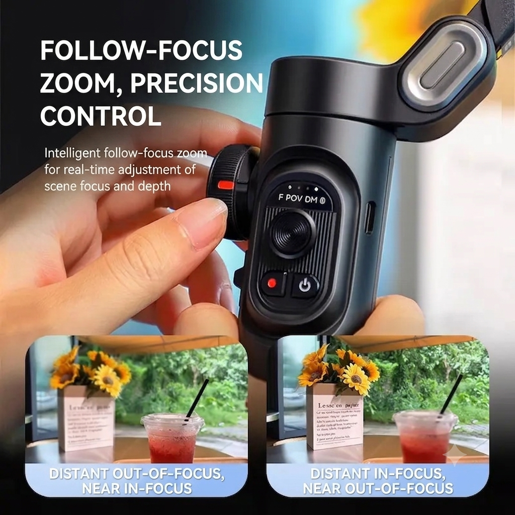 3-Axis Smartphone Gimbal Stabilizer, Handheld Phone Camera Video Stabilizer