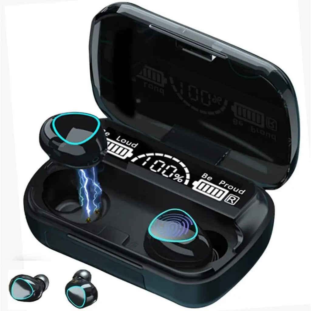 TWS Wireless Bluetooth 5.1 Earbuds with LED Display & 3500mAh Charging Case