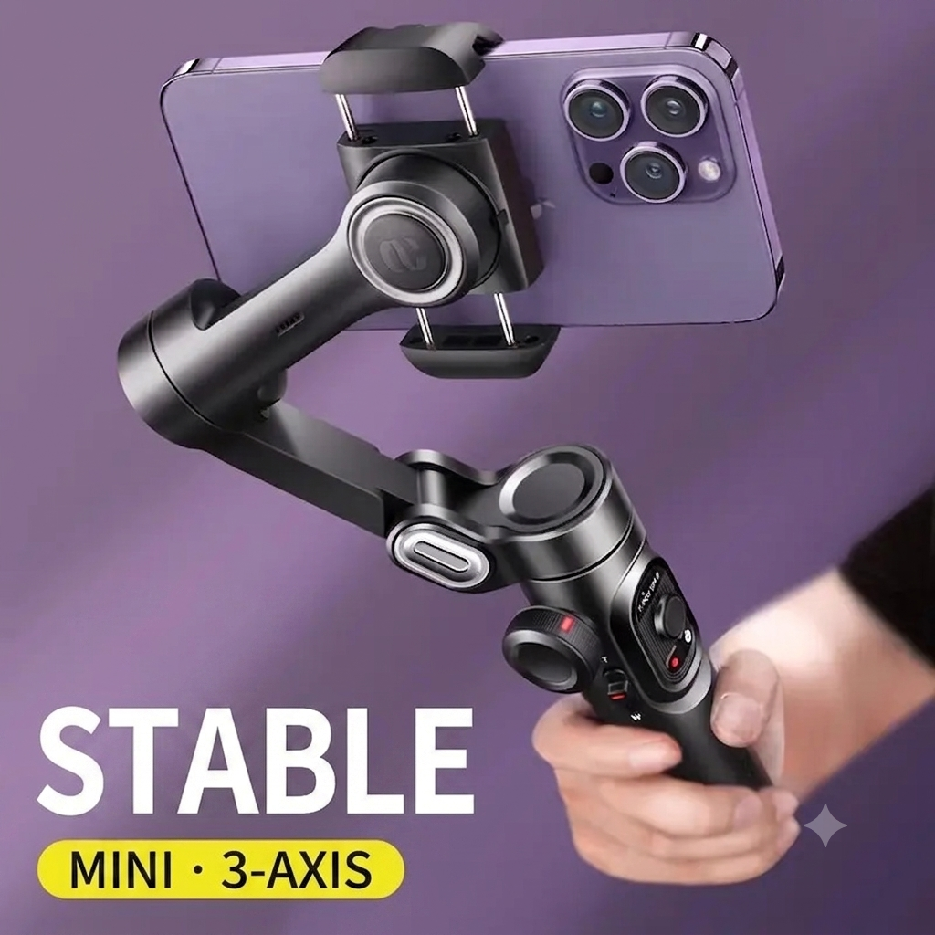 3-Axis Smartphone Gimbal Stabilizer, Handheld Phone Camera Video Stabilizer